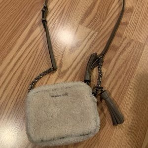 Sherpa Michael kors purse with deep gray